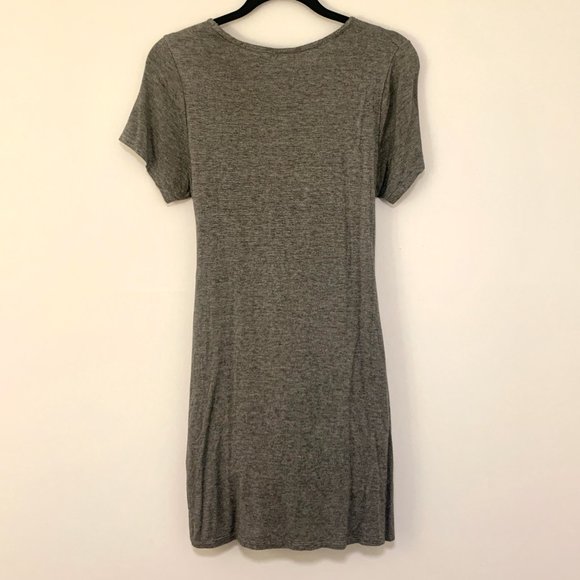 Anthropologie Dolan Grey Tie Front Dress - Picture 4 of 5